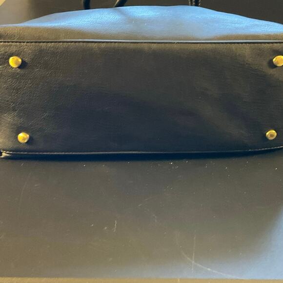 Antik Kraft Large Black Faux Leather Hobo Tote Bag with Wrapped Shoulder Straps - Picture 7 of 12